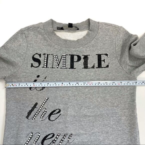 Love Moschino Simple Is The New Black Sequin Print Sweater - Picture 5 of 14